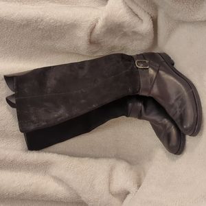 AGL Attilio Giusti Leombruni Black Suede Boots 38.5